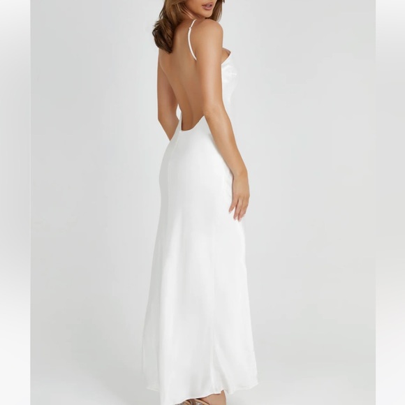 COPY - Meshki satin dress white - Picture 4 of 11